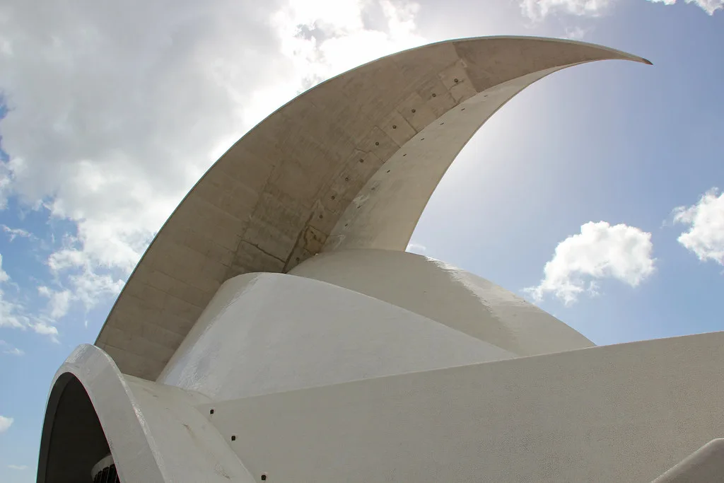 Venue view: the Auditorio de Tenerife in Santa Cruz, designed by Santiago Calatrava.
