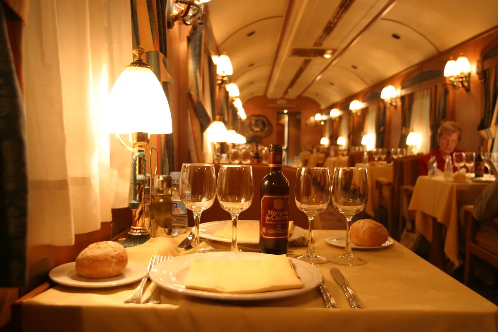 El Transcantabrico luxury train from the Luxury Train Club, Santiago de Compostela