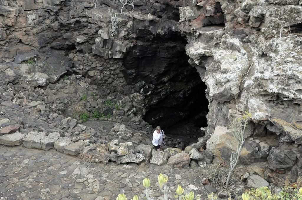 Venue view: Entrance to Cueva de los Verdes, Lanzarote.