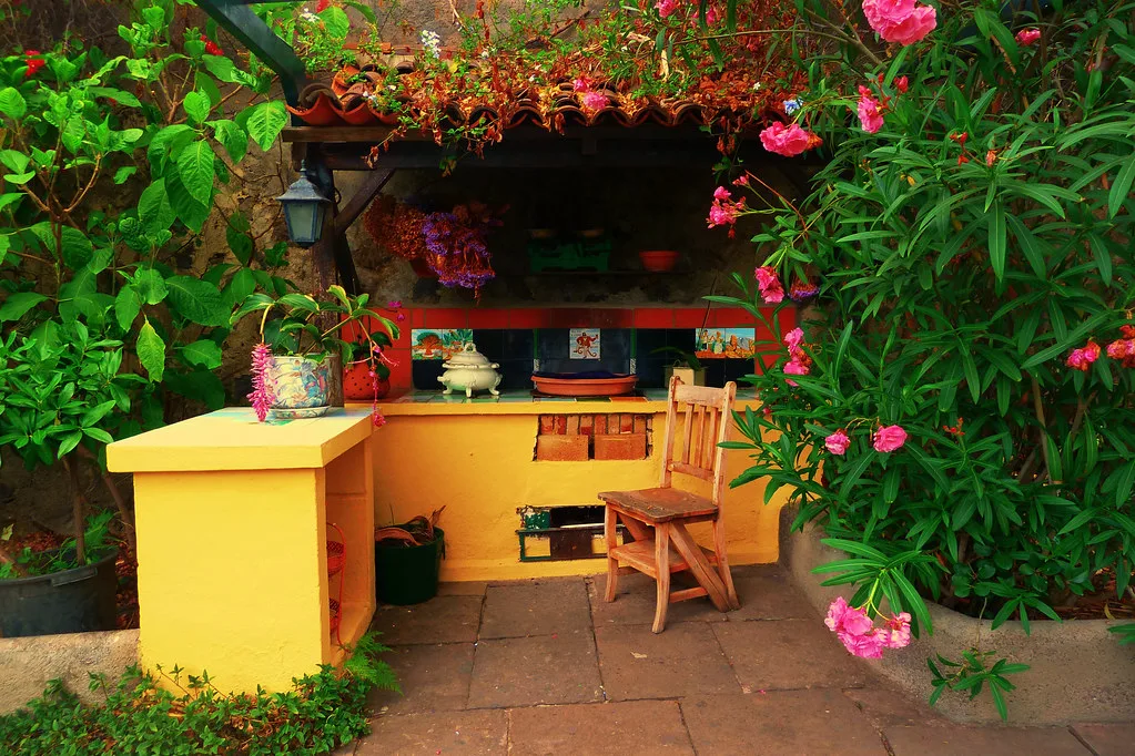 Outside eating Canary Style, Tenerife