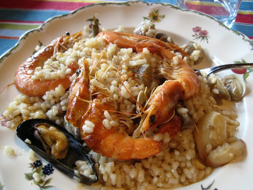 my dinner of paella, Sitges
